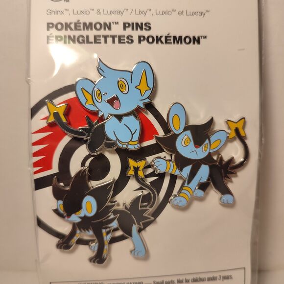 Pokemon TCG Shinx Luxio & Luxray Enamel Pins Set Official Nintendo Lapel Badges - Picture 1 of 6